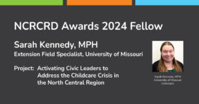 Text: NCRCRD Awards 2024 Fellow and the image is a head shot of the fellow