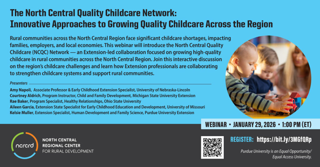 image shows a toddler playing at a childcare center at text about the January 2026 webinar