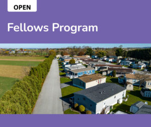 Fellow Programs RFP banner. Image of a rural manufactured housing community