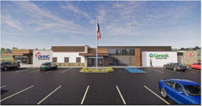 drawing of a health care complex