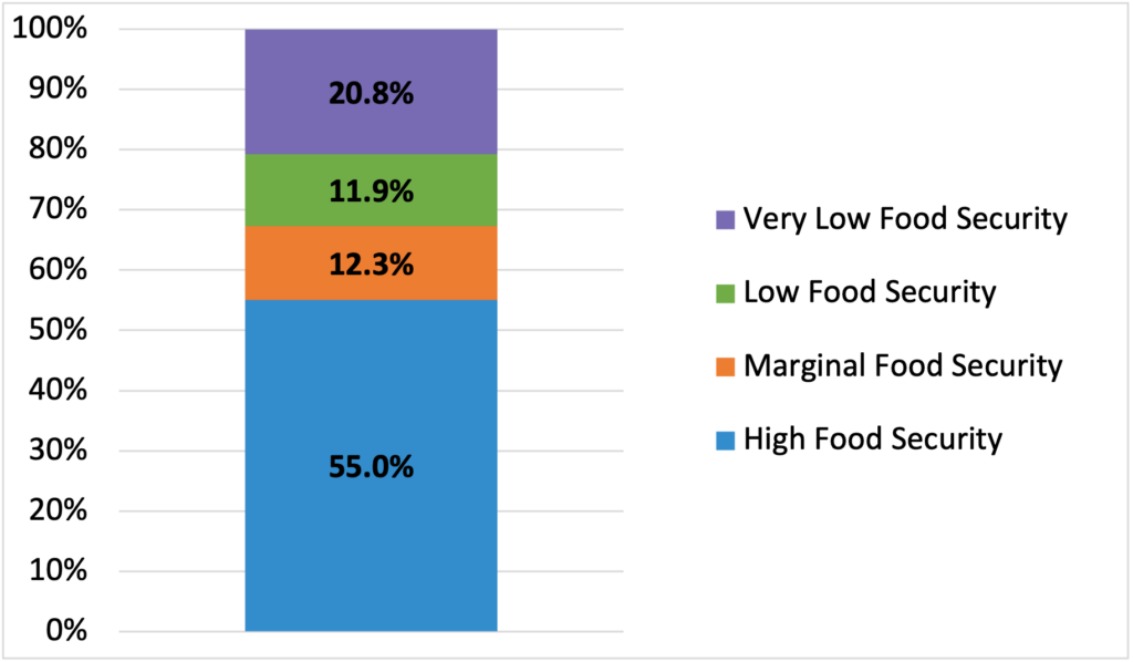 Figure 1 bar graph Food insecurity distribution among the full sample (N = 4,175)