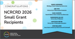 text image congratulating the NCRCRD 2026 Small Grant Recipients
